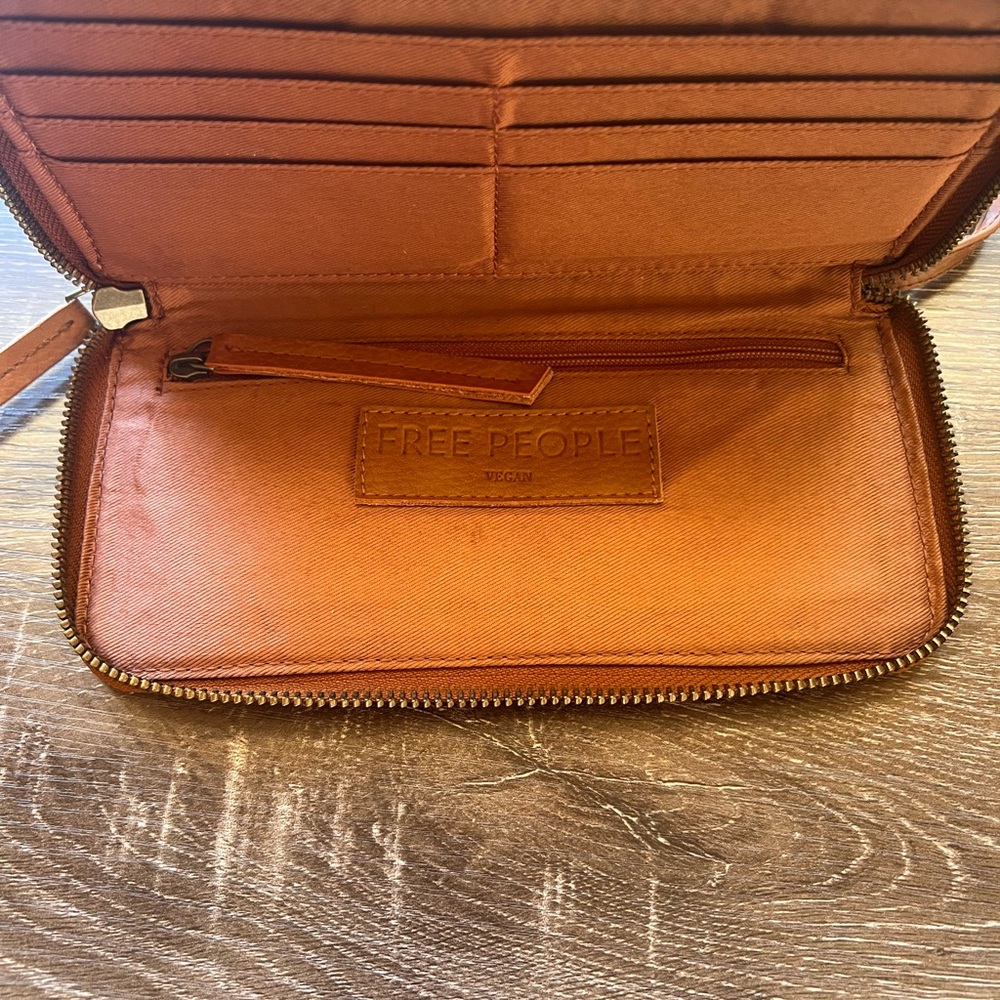 Free People Women’s Vegan Leather Tan Wallet